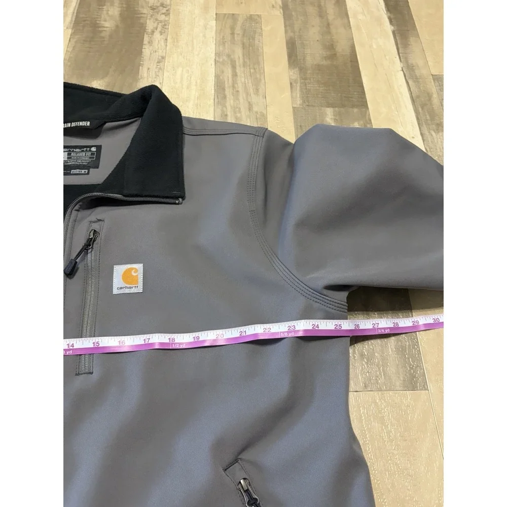 Carhartt Mens XL Crowley Softshell Jacket Rain Defender Charcoal Gray Outdoor
